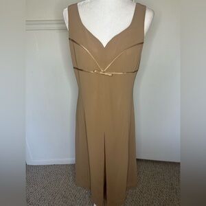 Annex vintage  Tan Sleeveless Dress with Bow size 8 NWT